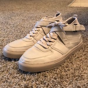 ASOS High Top Sneakers In Stone With Straps US 10